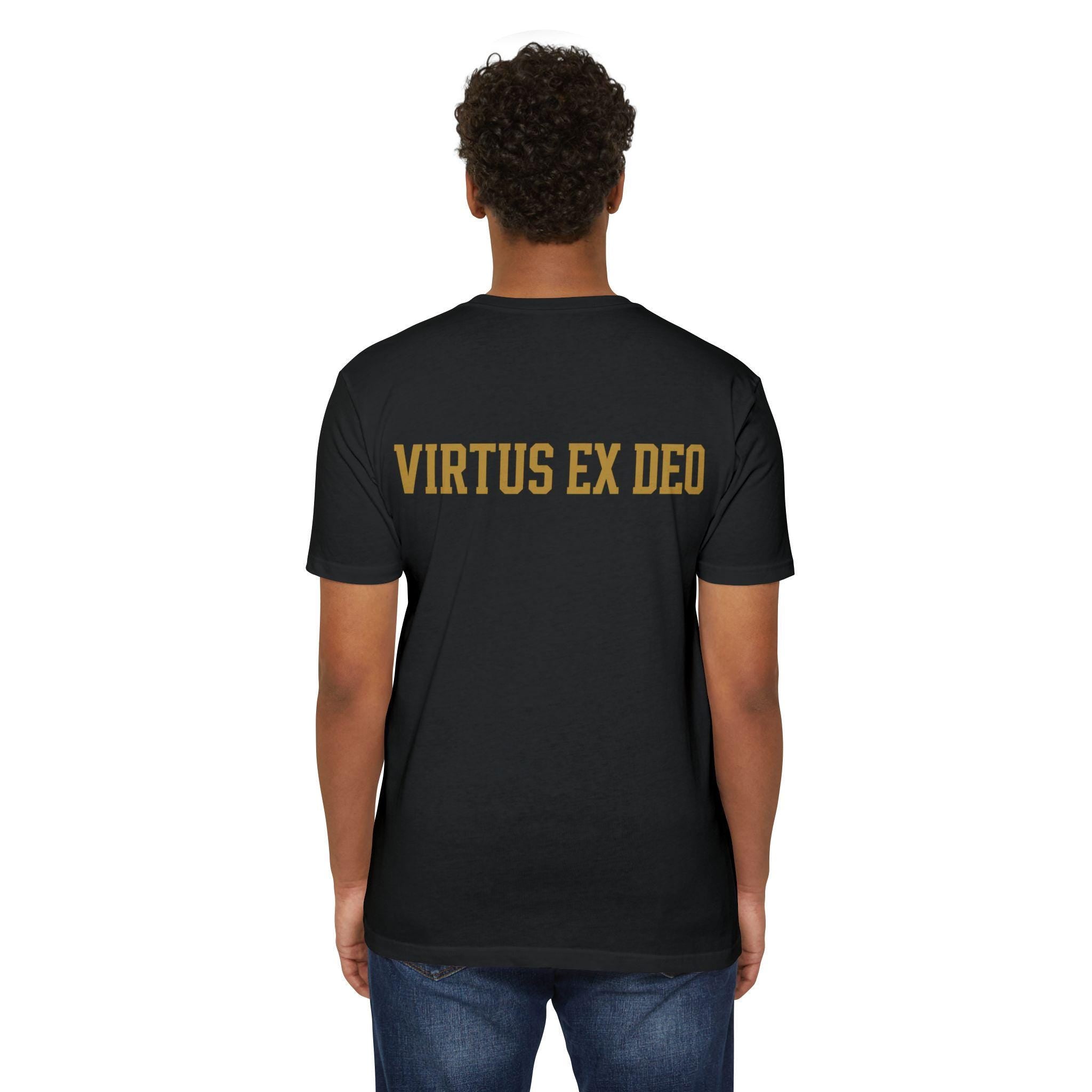 Northern Cross Virtus Ex Deo CVC T-Shirt – Strength from God Graphic Tee