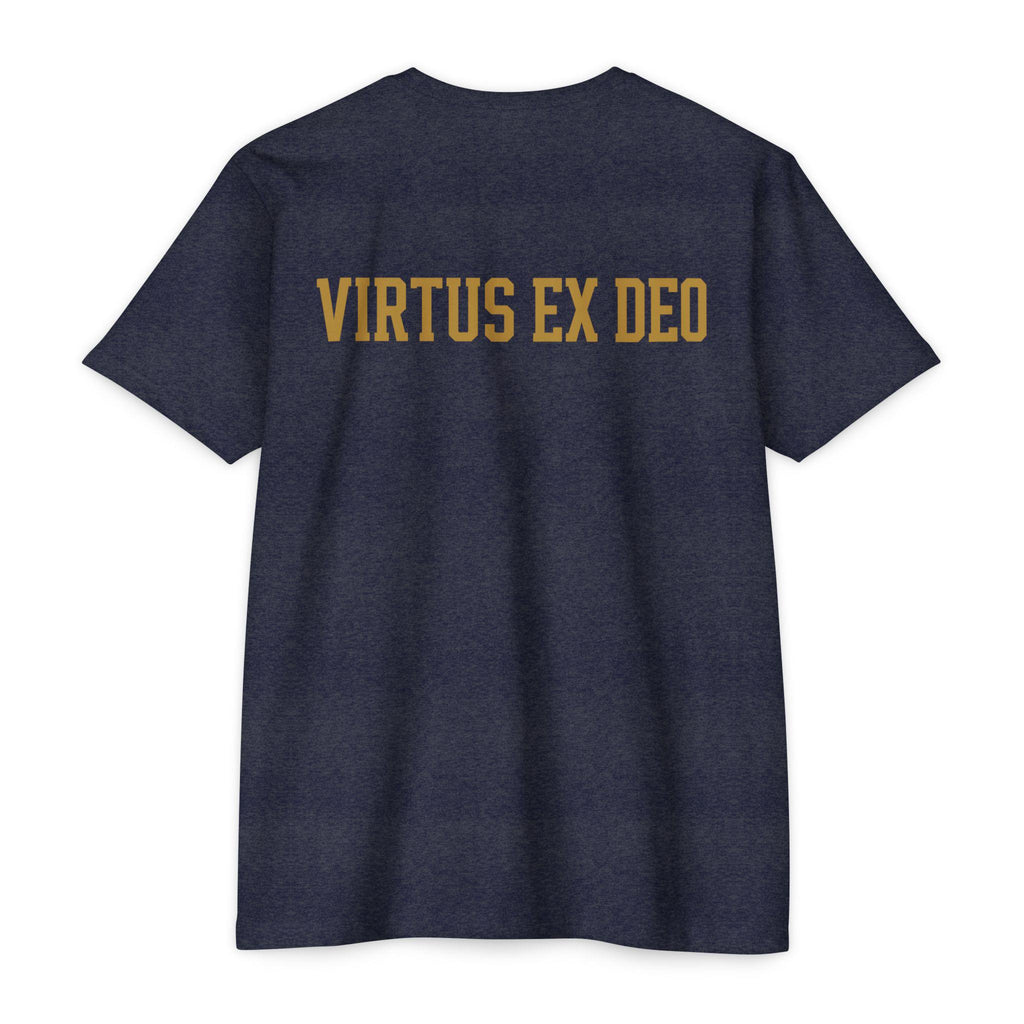 Northern Cross Virtus Ex Deo CVC T-Shirt – Strength from God Graphic Tee